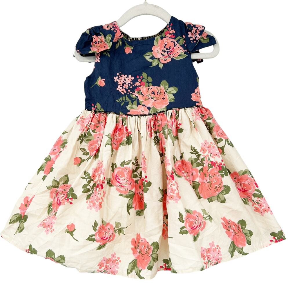 Baby K by Myleene Klass‎ Girls Cottagecore Cotton Rose Floral Dress Size 18-24M